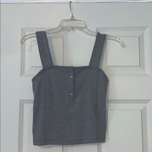 grey ribbed tank